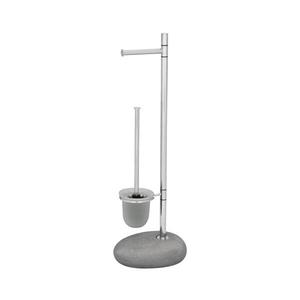 WENKO 19494100 - WC kefa PEBBLE STONE 23, 5x70 cm lesk. chróm/šedá/satinovaný 19494100 vyobraziť