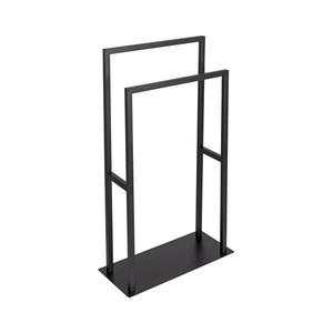 WENKO 26056100 - Stojan na uteráky RIVALTA 46x80 cm nerez/čierna 26056100 vyobraziť