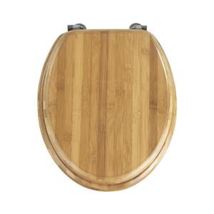WENKO 144726100 - Toaletné sedadlo BAMBOO 34x41 cm hnedé/strieborné 144726100 vyobraziť