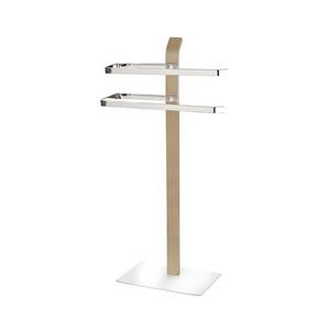 WENKO 20396100 - Stojan na uteráky SAMONA 40, 5x79, 5 cm lesk. chróm/hnedá 20396100 vyobraziť