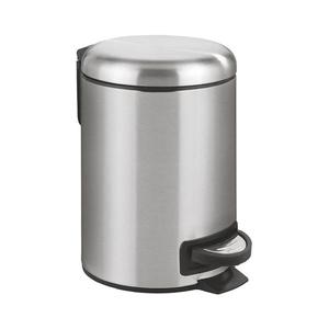 WENKO 22702100 - Odpadkový kôš LEMAN 17x25 cm, nerezová oceľ, satinovaný povrch, čierny 22702100 vyobraziť