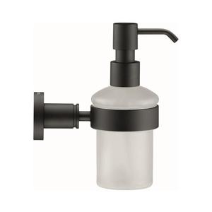 Duravit 99164600 - Nástenný dávkovač mydla D-CODE 390 ml mliečne sklo/matná čierna 0099164600 vyobraziť