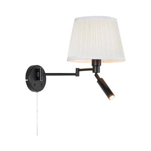 Markslöjd 109016- LED nástenné svietidlo PIVOT 1xE27/40W/230V + LED/4W krémová/čierna 109016 vyobraziť