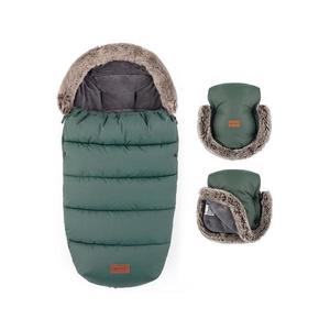 PETITE&MARS - SADA detského fusaku 4v1 COMFY + rukávnikov na kočík FURRY Khaki VP-F195522 vyobraziť