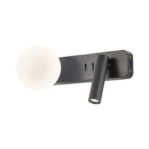 Redo 01-2994 - LED nástenné svietidlo OASIS LED/3W/230V+1xG9/10W USB CRI 90 čierna 01-2994 vyobraziť