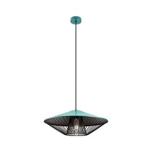 Redo 01-3010 - Závesný luster GRILL na lanku 1xE27/42W/230V Ø 49, 5 cm čierna/tyrkysová 01-3010 vyobraziť
