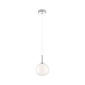 Redo 01-2081 - Závesný luster KIWI na lanku 1xG9/40W/230V, priemer 12 cm, lesklý chróm/biela 01-2081 vyobraziť