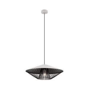 Redo 01-3008 - Závesný luster na lanku GRILL 1xE27/42W/230V pr. 49, 5 cm čierny/biely 01-3008 vyobraziť