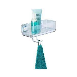 WENKO 22694100-Polica VACUUM-LOC QUADRO ED 25, 5x15 cm strieborná/lesklý chróm/priehľadná 22694100 vyobraziť