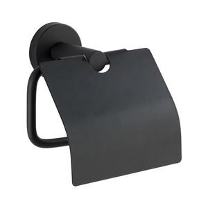 WENKO 24241100-Držiak toaletného papiera BOSIO BLACK 15x13, 5 cm nerez/strieborná 24241100 vyobraziť