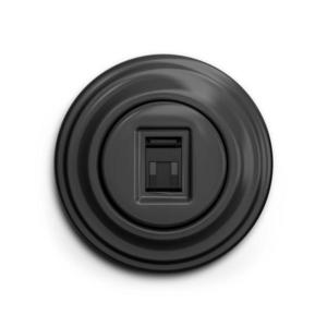 lap - Retro dátová zásuvka s antracitovým rámčekom KA0043+KA0082 vyobraziť