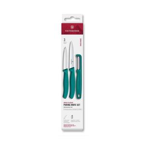 Victorinox - Sada kuchynských nožov so škrabkou SWISS CLASSIC 3 ks tyrkysová 6.7114.33C1 vyobraziť
