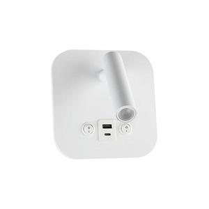 LED nástenné bodové svietidlo s USB portom LED/8W/230V 3000K biela 240026 vyobraziť