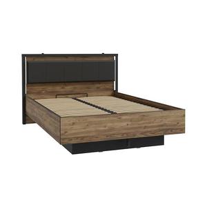 Dvojlôžková posteľ s úložným priestorom OREN 140x200 cm hnedá/čierna HYTL1142B-M215 vyobraziť