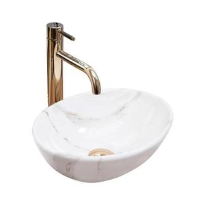REA-U8014 - Umývadlo na dosku SOFIA MINI 27 × 34 cm, keramika / mramorový dekor REA-U8014 vyobraziť