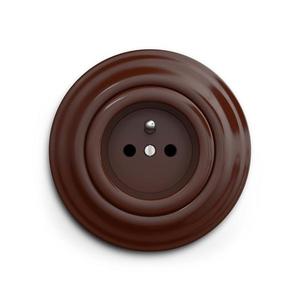 lap - Retro domová zásuvka s rámčekom 230 V hnedá KA0034+KA0033 vyobraziť