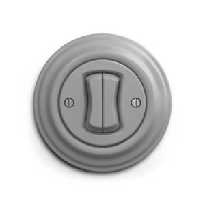 lap - retro dvojité tlačidlo so sivým rámčekom KA0052+KA0103 vyobraziť