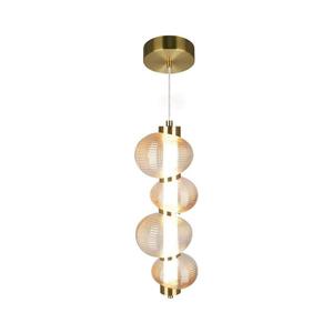 LED luster na lanku BOLLA LED/17W/230V pr. 16 cm zlatý/dymovo-béžový ML1422 vyobraziť