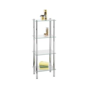 WENKO 15853100 - Regál YAGO 40x104 cm nerezový/strieborný/priehľadný 15853100 vyobraziť