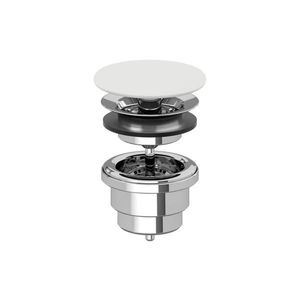 Villeroy & Boch 680800RW - Umývadlová výpusť biela/lesklý chróm 680800RW vyobraziť