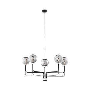 Jupiter 1888 - Luster na lanku ERIS 5xG9/14W/230V matný chróm/čierna/dymová sivá 1888 vyobraziť