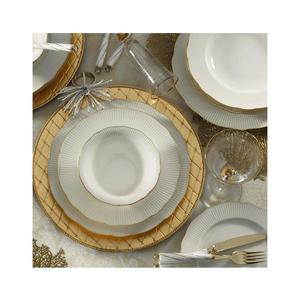 24-dielna jedálenská súprava, biela/zlatá, porcelán 710KTP2661 vyobraziť