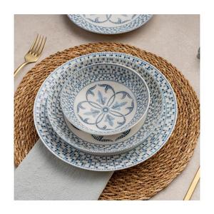 24-dielna jedálenská súprava z porcelánu v elegantnej modrej 387GRP1365 vyobraziť