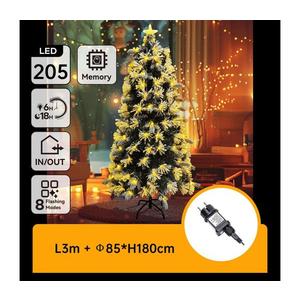B.V. - LED vonkajší vianočný stromček 205xLED/6W/230V/8 funkcií 180cm IP44 teplá biela B10303Y2O vyobraziť