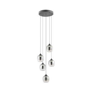 Redo 01-3488 -LED Stmievateľný luster na lanku KHADI 5xLED/5, 2W/230V čierna/dymová 01-3488 vyobraziť