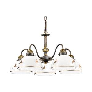 Kolarz 731.85.150 - Luster na reťazi NONNA 5xE27/75W/230V s parožím, ružové zlato 731.85.150 vyobraziť