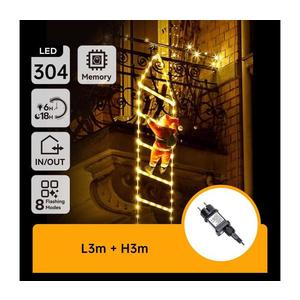 B.V. - LED vonkajšia vianočná dekorácia 304xLED/3, 6W/230V/8 funkcií 3m IP44 teplá biela B10303Y25 vyobraziť