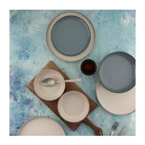 Jedálna súprava 16 ks béžová/modrá/porcelán 710KTP3683 vyobraziť
