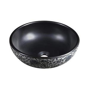 Sapho - Umývadlo na dosku PRIORI pr. 41 cm čierna/biela PI034 vyobraziť