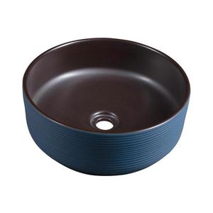 Sapho - Umývadlo na dosku PRIORI, priemer 41 cm, hnedé/modré PI033 vyobraziť
