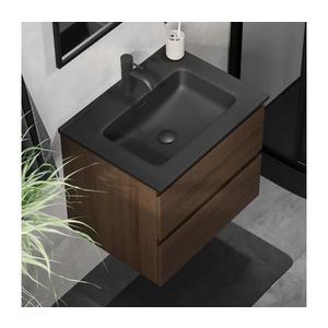 BATH DELUXE Kúpeľňová skrinka s umývadlom KENWOOD 61 cm orech/čierna BT0095+BT0126 vyobraziť