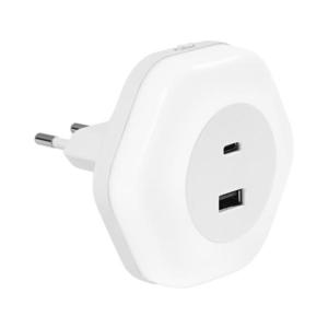Osram - LED orientačné svietidlo do zásuvky s USB LUNETTA LED/15W/230V 4099854532238 vyobraziť