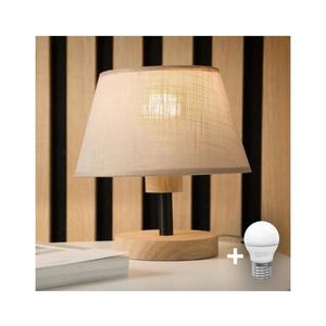 Brilagi - LED Stolná lampa ANTHONY 1xE14/40W/230V dub/béžová 8590828610892 vyobraziť