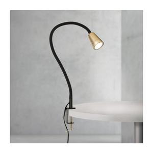 Orion - Flexibilná stolová lampa s klipom DOTTY 1xGU10/10W/230V mosadz/čierna LA 4-1231/1 schwarz/MS vyobraziť