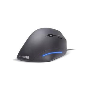 CONNECT IT CMO-2500-BK - Ergonomická drôtová myš Verti Wire 1000/1600 DPI čierna CMO-2500-BK vyobraziť