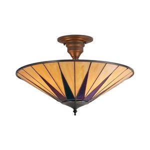 Endon 64043 - Prisadený luster Tiffany DARK STAR 3xE27/60W/230V pr. 49 cm 64043 vyobraziť