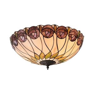Endon 64173 - Stropné svietidlo Tiffany HUTCHINSON 2xE27/60W/230V, priemer 50 cm 64173 vyobraziť