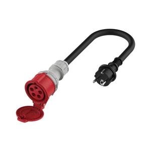 Adaptér pre elektromobily Schuko 16A (zástrčka) na CEE 16A EV_A11C35S vyobraziť