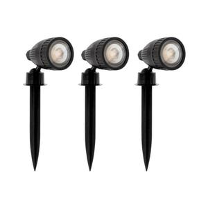 Eglo 31028 - Sada 3x LED RGBW vonkajších svietidiel NEMA-C 1xGU10/5W/230V IP44 čierne + diaľkové ovládanie 31028 vyobraziť
