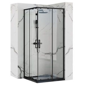 Sprchovací kút Rea Punto 90x90 čierny vyobraziť