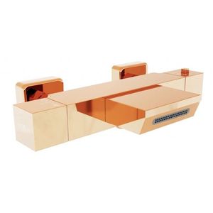 Termostatická vanová baterie MEXEN CUBE růžové zlato vyobraziť