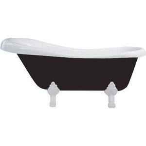 MEXEN/S - Retro voľne stojaca vaňa 170x75 cm biela / čierna biela nohy , sifón chrom 53251707575-20 vyobraziť