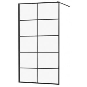 MEXEN/S - KIOTO Sprchová zástena WALK-IN 70x200 cm 8 mm, čierna, čierny vzor 1 800-070-101-70-77 vyobraziť