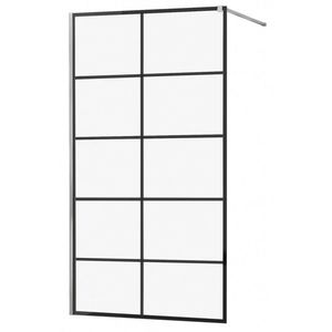 MEXEN/S - KIOTO Sprchová zástena WALK-IN 80x200 cm 8 mm, chróm, čierny vzor 1 800-080-101-01-77 vyobraziť