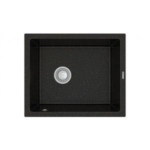 MEXEN - Pedro granitový drez 1-miska 560x460 mm, čierna / kovové zlato 6508561000-75 vyobraziť