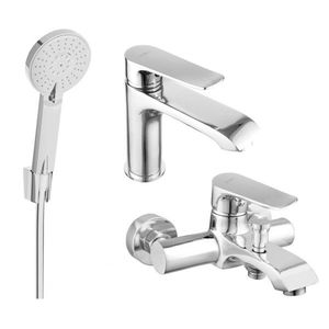 MEXEN/S - Pecos R40 Set umývadlové a vaňové batérie s príslušenstvom, chróm 72703R40-00 vyobraziť